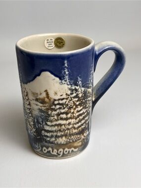 VTG Schulz Porcelain Coffee Mug Oregon Mt St Helens Volcanic Ash Glaze READ